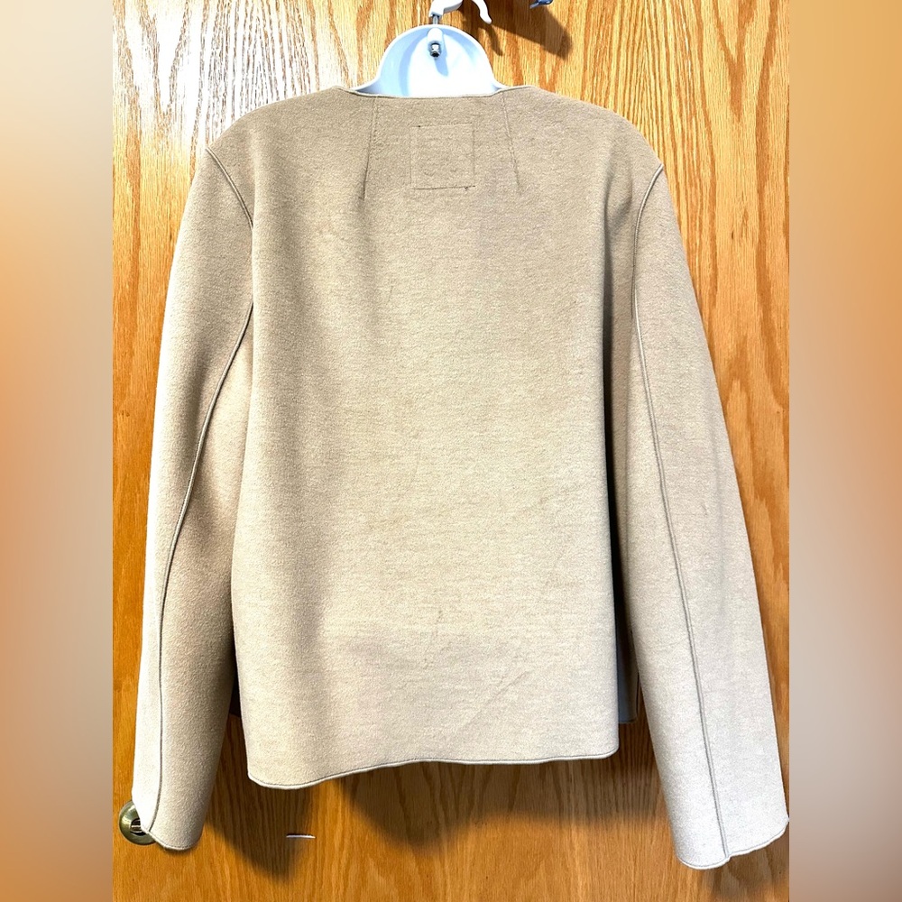 Bagatelle Women’s 3 Button Long Sleeve Tan Fleece Jacket. Medium. - Picture 5 of 5